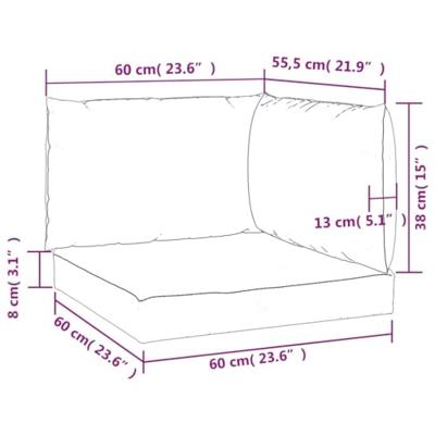 Palletkussens 3 st oxford stof blauw