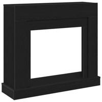 Haardombouw 100x30x87,5 cm spaanplaat zwart eikenkleurig - thumbnail