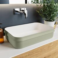 MONDIAZ ARVO Waskom solid surface 55cm kleur Army / Talc - thumbnail