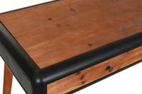 Wandtafel DKD Home Decor Zwart Natuurlijk Donkerbruin Donker grijs Metaal Spar 120 x 50 x 77 cm - thumbnail