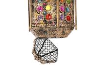 Plafondlamp Home ESPRIT Multicolour Gouden Metaal 50 W 29 x 26 x 105 cm - thumbnail