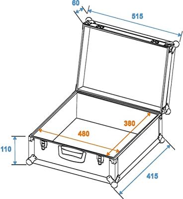 Roadinger Universal Case Flightcase (l x b x h) 515 x 415 x 170 mm - thumbnail