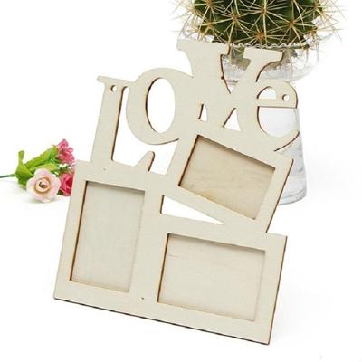 2 PC'S kinderen creatief ambachten handgemaakte DIY houten fotolijstjes 2 PC'S kinderen creatief ambachten handgemaakte DIY houten fotolijstjes