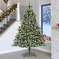 VidaXL Kunstkerstboom met 300 led groen 240 cm pvc en plastic en staal - thumbnail