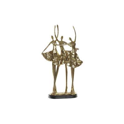 Decoratieve figuren DKD Home Decor 25 x 9,8 x 44,5 cm Zwart Gouden Balletdanseres Romantiek