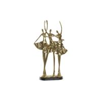 Decoratieve figuren DKD Home Decor 25 x 9,8 x 44,5 cm Zwart Gouden Balletdanseres Romantiek - thumbnail