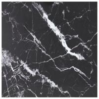 VidaXL Tafelblad 80x80 cm 6 mm gehard glas met marmeren design zwart - thumbnail