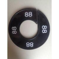 Maatring 9cm zwart/wit 88 - thumbnail