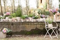 Clayre & Eef Bloempot Ø 15x14 cm Roze Beige Keramiek Bloemen Bloempot binnen Roze Bloempot binnen - thumbnail