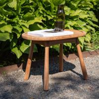 Nohr Ovale Bijzettafel 'Chemise' Teakhout, 60 x 40cm - thumbnail