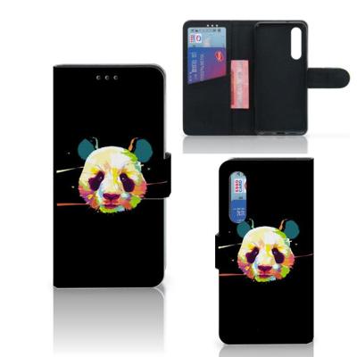 Xiaomi Mi 9 SE Leuk Hoesje Panda Color | Portemonnee hoesje Xiaomi Mi 9 SE Leuk Hoesje Panda Color | Portemonnee hoesje