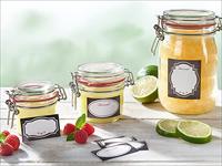 Leifheit 3218 zelfklevende deco-etiketten 20 stuks zwart/wit - thumbnail