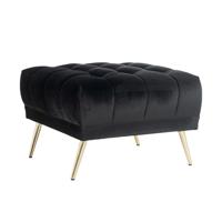 Richmond Hocker 'Huxley' Velvet, kleur Antraciet - thumbnail