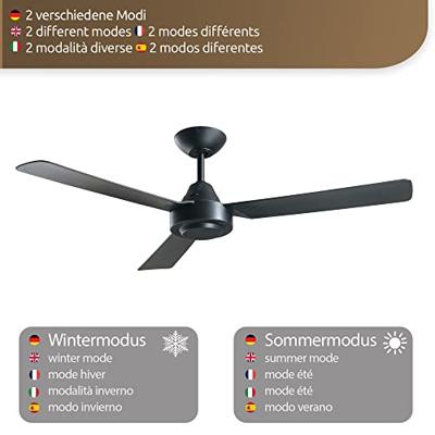 Beacon Plafondventilator zwartCalypso Ø 122cm IP20 - 213017