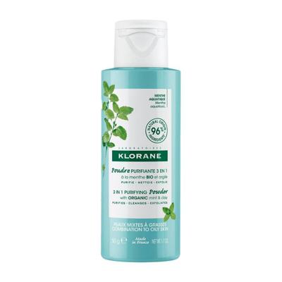 Klorane Poudre purifiante 3 en 1 à la Menthe aquatique BIO & argile 50gr Klorane Poudre purifiante 3 en 1 à la Menthe aquatique BIO & argile 50gr