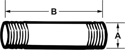 Cornat Galva Buisnippel Mm 1'' 80Mm (530) - VFB53018 Cornat Galva Buisnippel Mm 1'' 80Mm (530) - VFB53018