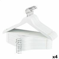 Kleerhangerset Max Home Wit Hout Staal 44,5 x 23 x 1 cm 20 Onderdelen (4 Stuks) - thumbnail
