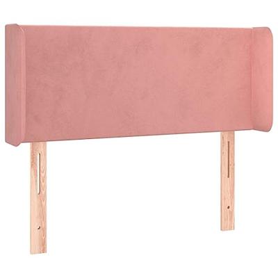Hoofdbord met randen 93x16x78/88 cm fluweel roze