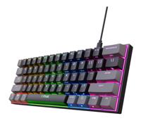 Trust gxt 867 acira 60% mini mechanisch gaming toetsenbord (zwart, us lay-out (qwerty), outemu red, 60%, rgb) - thumbnail
