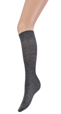 Kniekous wol heren - zwart - Hoge warme winter kniekous