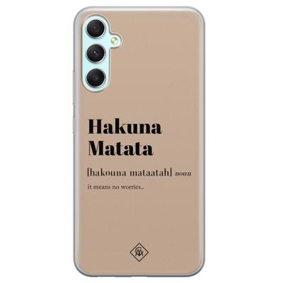 Samsung Galaxy A34 siliconen hoesje - Hakuna matata