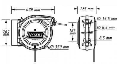 HAZET Kabelhaspel 9040D-2.5