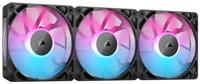 Corsair iCUE LINK RX120 RGB PC-ventilator Zwart (b x h x d) 120 x 120 x 25 mm Incl. LED-verlichting - thumbnail