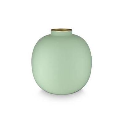 Pip Studio Vaas Metaal Mat Felgroen 23cm