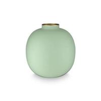 Pip Studio Vaas Metaal Mat Felgroen 23cm - thumbnail