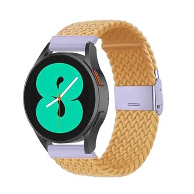 By Qubix - Compatible met Garmin Approach S12 / S40 / S42 - Braided nylon bandje - Geel - Compatible Garmin bandje - Bandbreedte: 20mm