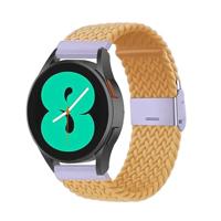 By Qubix - Compatible met Garmin Forerunner 55/245 / 645 - Braided nylon bandje - Geel - Compatible Garmin bandje - Bandbreedte: 20mm - thumbnail