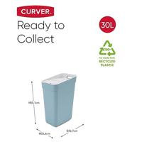 Curver READY TO COLLECT Mülleimer [30L], blau 251935 Afvalbak (l x b x h) 246 mm x 36.7 cm x 551 mm Blauw 1 stuk(s) - thumbnail