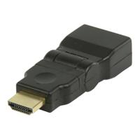 Flexibele adapter HDMI male naar HDMI female verguld - thumbnail