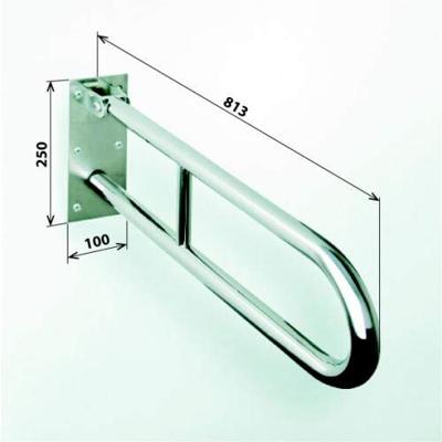 Toiletbeugel Sapho Opklapbaar 80x15.3 cm RVS Toiletbeugel Sapho Opklapbaar 80x15.3 cm RVS