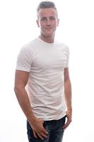 Slater T-Shirt Basic Fit O-Neck white EXTRA LONG Two Pack (art 7700) - thumbnail