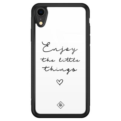iPhone XR glazen hardcase - Enjoy life iPhone XR glazen hardcase - Enjoy life