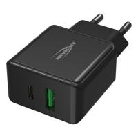Ansmann HomeCharger HC218PD USB-oplader 18 W 1x USB-A, 1x USB-C USB PD Zwart Binnen - thumbnail