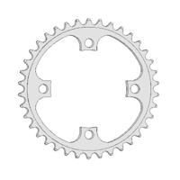 Esjot tandwiel RE Bosch,Yamaha Bafang,Brose 1/2x3/32 alu 38T - thumbnail