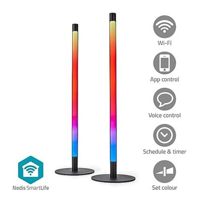 Nedis SmartLife Sfeerverlichting | Wi-Fi | Tube | 600 lm | RGBIC / Warm tot Koel Wit | 2700 - 6500 K | 36 W | Metaal | 2 Stuks - WIFILD10RGBW