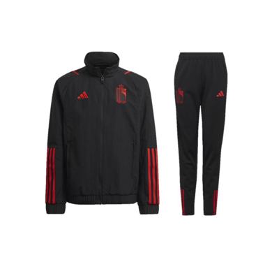 België Presentatie Trainingspak Senior 2022-2023 - Maat L - Kleur: RoodZwart | Soccerfanshop