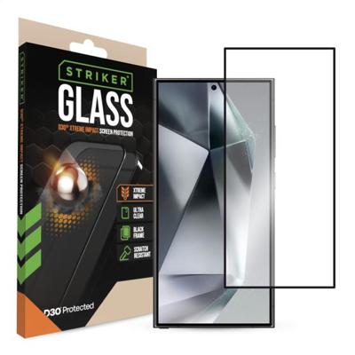 Striker D3O Xtreme Impact Glass Screen Protector - Black Frame - Samsung Galaxy S24 Ultra 5G