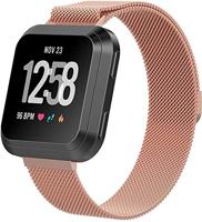 Fitbit Versa 1 / 2 & Lite milanese bandje - Maat: Small - Rosé goud - thumbnail
