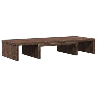 VidaXL Monitorstandaard verstelbaar 60x24x10,5 cm hout bruin eiken