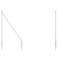 VidaXL Afrasteringspaal 13 pcs zilver staal - thumbnail