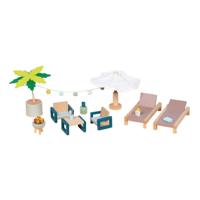 Goki houten poppenhuis tuinmeubelset mallorca - thumbnail