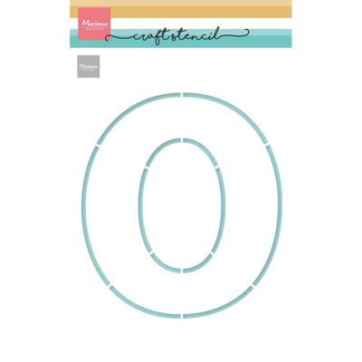 Marianne Design • craft stencil letter o (oma en opa dag)