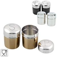 Peper en zout strooier rvs 7 cm 3 assorti set van 2 | 24 stuks - thumbnail