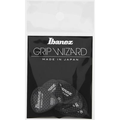 Ibanez PPA16MRGBK Grip Wizard Rubber Grip plectrumset 6-pack medium zwart Ibanez PPA16MRGBK Grip Wizard Rubber Grip plectrumset 6-pack medium zwart