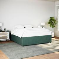 Bedframe zonder matras 180x200 cm fluweel donkergroen - thumbnail