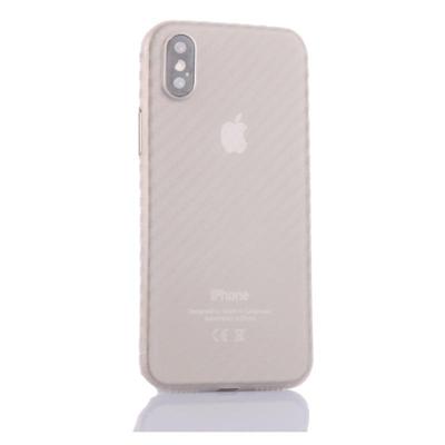 Carbon Fiber Ultrathin PP beschermhoes voor iPhone XR (wit) Carbon Fiber Ultrathin PP beschermhoes voor iPhone XR (wit)